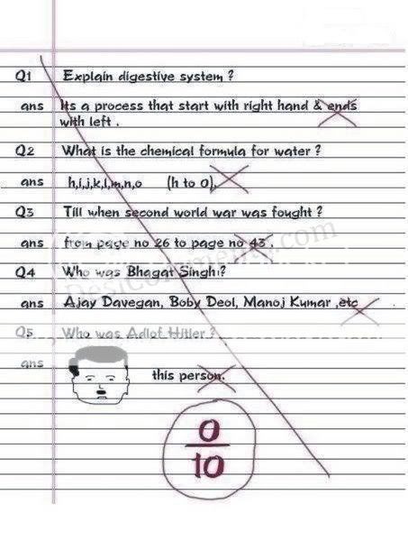 funny exam paper Pictures, Images and Photos