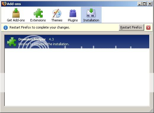 Restart Firefox
